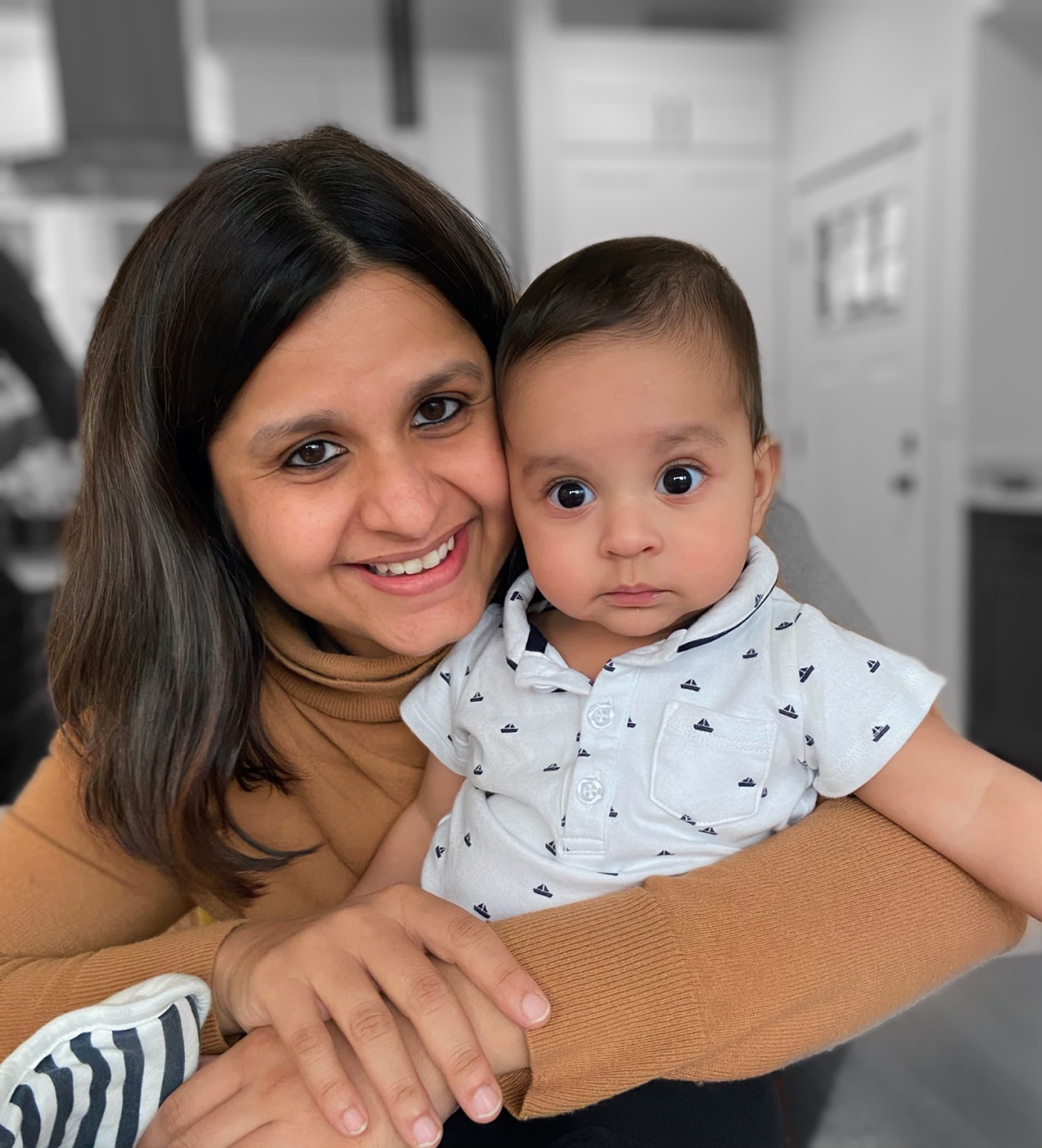Garima, Founder of Kora, with her child